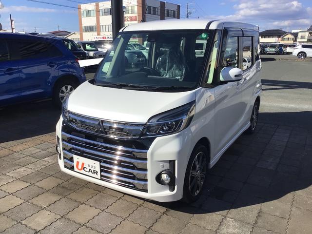 ｅＫスペースカスタム カスタムＴ　セーフティパッケージ　／車検整備付／両側パワースライドドア／社外ナビゲーション／フルセグ／マルチアラウンドモニター／ターボ／スマートキー＆プッシュスタート／（2枚目）