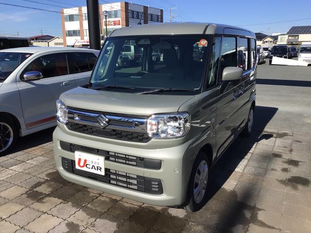 スペーシア ハイブリッドＸ　／全方位モニター付メモリーナビゲーション／フルセグ／セーフティプラスパッケージ／両側パワースライドドア／シートヒーター／デュアルブレーキサポート２／電動パーキングブレーキ／スマートキー／（2枚目）