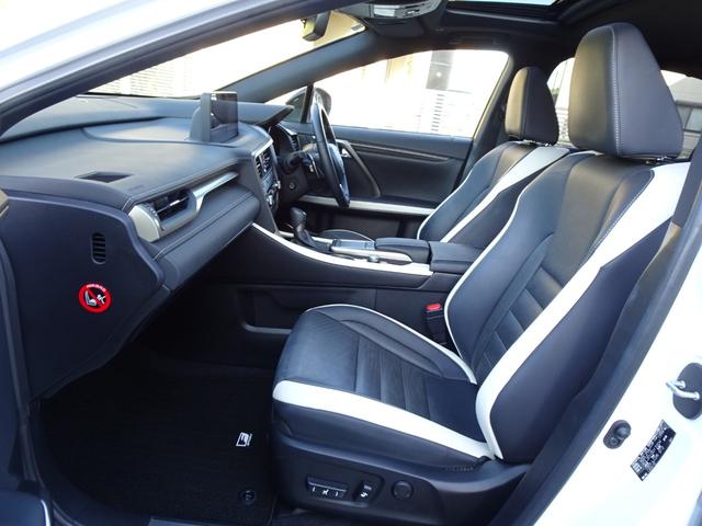 RX RX300 Fスポーツ TRDフルエアロ&マフラー 後期型 サンルーフ 全方位カメラ ブラックコンビレザー 後席シートヒーター BSM HUD TVキャンセラー ベンチレーション 衝突軽減 レーダークルーズ AC100V(70枚目)