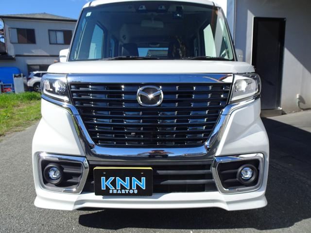 フレアワゴンカスタムスタイル ハイブリッドＸＳ　全方位カメラ　フルセグナビ　デュアルカメラブレーキ　両側電動　レーダークルーズ　前後ドラレコ　ハーフレザー　ワンオーナー禁煙車　誤発進抑制　シートヒーター　ＥＴＣ　２０２４年製ＢＳタイヤ　グー鑑定済み（2枚目）