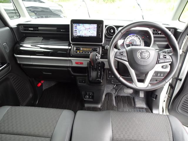 フレアワゴンカスタムスタイル ハイブリッドＸＳ　全方位カメラ　フルセグナビ　デュアルカメラブレーキ　両側電動　レーダークルーズ　前後ドラレコ　ハーフレザー　ワンオーナー禁煙車　誤発進抑制　シートヒーター　ＥＴＣ　２０２４年製ＢＳタイヤ　グー鑑定済み（5枚目）