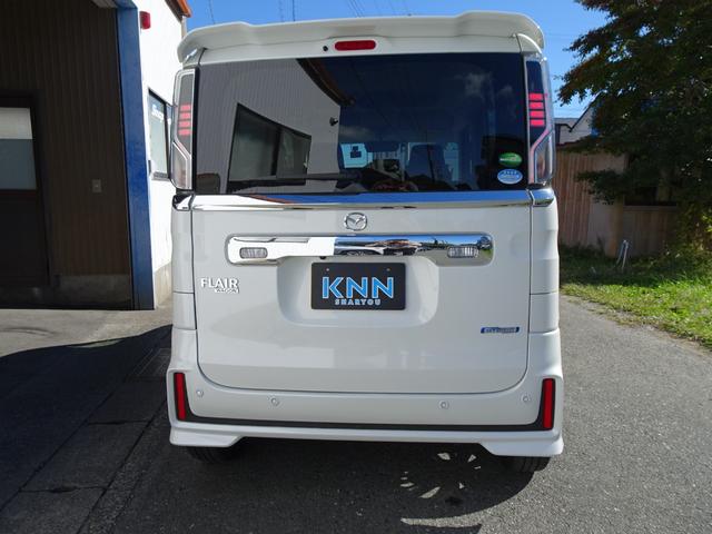 フレアワゴンカスタムスタイル ハイブリッドＸＳ　全方位カメラ　フルセグナビ　デュアルカメラブレーキ　両側電動　レーダークルーズ　前後ドラレコ　ハーフレザー　ワンオーナー禁煙車　誤発進抑制　シートヒーター　ＥＴＣ　２０２４年製ＢＳタイヤ　グー鑑定済み（12枚目）