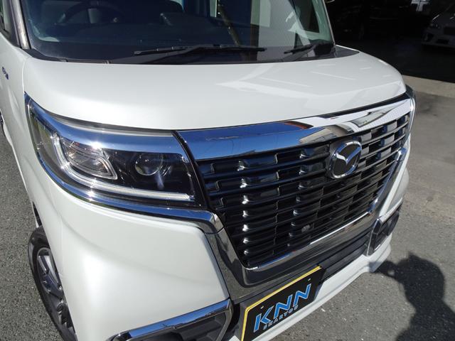 フレアワゴンカスタムスタイル ハイブリッドＸＳ　全方位カメラ　フルセグナビ　デュアルカメラブレーキ　両側電動　レーダークルーズ　前後ドラレコ　ハーフレザー　ワンオーナー禁煙車　誤発進抑制　シートヒーター　ＥＴＣ　２０２４年製ＢＳタイヤ　グー鑑定済み（22枚目）