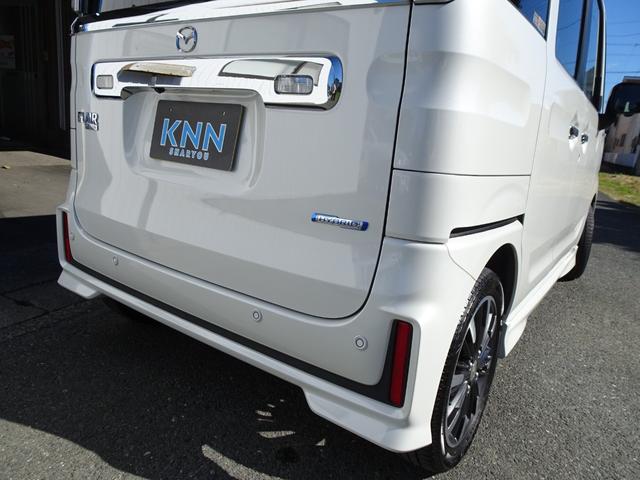 フレアワゴンカスタムスタイル ハイブリッドＸＳ　全方位カメラ　フルセグナビ　デュアルカメラブレーキ　両側電動　レーダークルーズ　前後ドラレコ　ハーフレザー　ワンオーナー禁煙車　誤発進抑制　シートヒーター　ＥＴＣ　２０２４年製ＢＳタイヤ　グー鑑定済み（37枚目）