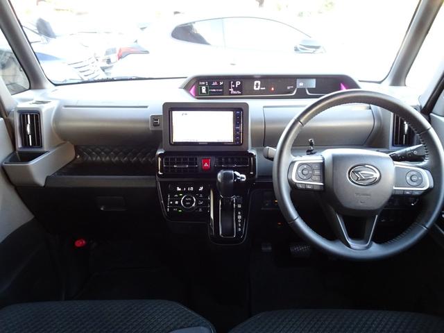 タント カスタムＲＳセレクション　レーダークルーズ　ターボ　両側電動スライド　メモリーナビ　ブルートゥース　シートヒーター　２０２４年製ヨコハマタイヤ　ビルトインＥＴＣ　クリアランスソナー　ＬＥＤヘッドライト　衝突軽減　グー鑑定済（4枚目）