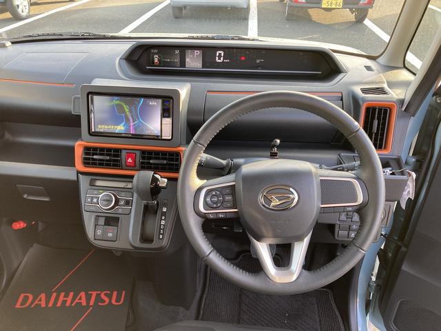 タント ファンクロスターボ　ナビ付　ナビ　１５インチアルミホイール　大型エアロバンパー　フルＬＥＤヘッドランプ　オート格納式カラードドアミラー　革巻ステアリングホイール　両側パワースライドドア（16枚目）