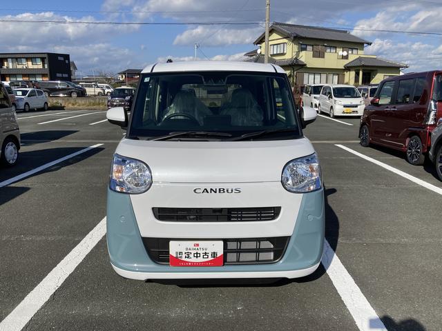 ムーヴキャンバス ストライプスＸ　ナビ付　ナビ付　１４インチフルホイールキャップ　キーフリーシステム　プッシュボタンスタート　ＵＶカットガラス　両側パワースライドドア　ハロゲンヘッドライト　ラゲージアンダーボックス（2枚目）