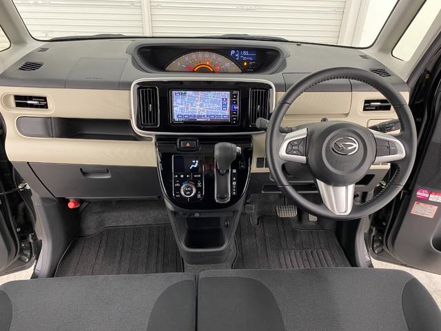 ムーヴキャンバス Ｘブラックインテリアリミテッド　ＳＡＩＩＩ　全周囲カメラ　両側電動スライドドア　ナビ　ＴＶ　クリアランスソナー　衝突被害軽減システム　オートマチックハイビーム　スマートキー　アイドリングストップ　電動格納ミラー　ベンチシート　ＣＶＴ（5枚目）