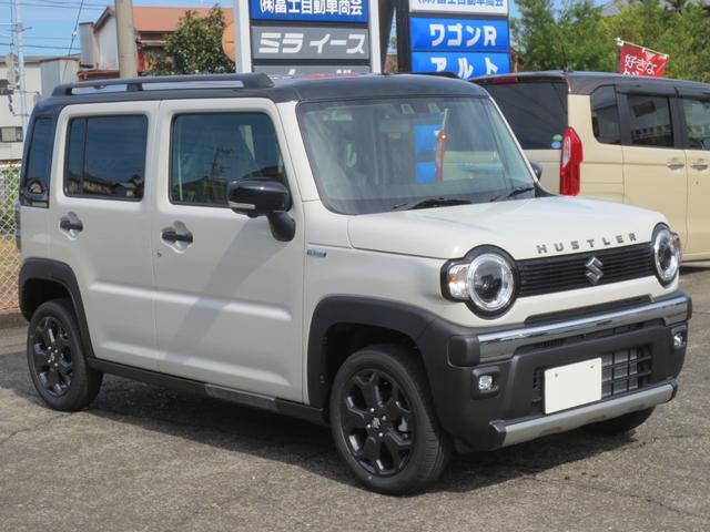ハスラー タフワイルドターボ　届出済未使用車　スズキセーフティサポート・ＡＣＣ・衝突被害軽減Ｂ／前後誤発進抑制　全方位モニタ付９インチナビ・フルセグ／ＤＶＤ／ＣＤ／スマホ連携／ＢＴ　ＬＥＤヘッド＆フォグ／ルーフレール　１５ＡＷ（6枚目）