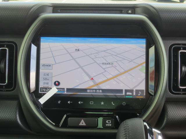 ハスラー タフワイルドターボ　届出済未使用車　スズキセーフティサポート・ＡＣＣ・衝突被害軽減Ｂ／前後誤発進抑制　全方位モニタ付９インチナビ・フルセグ／ＤＶＤ／ＣＤ／スマホ連携／ＢＴ　ＬＥＤヘッド＆フォグ／ルーフレール　１５ＡＷ（21枚目）