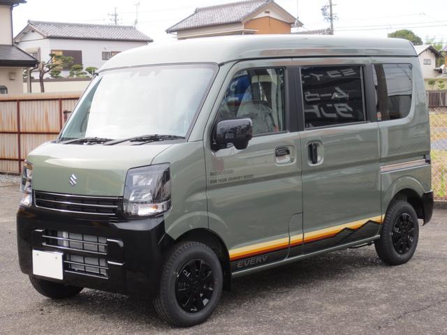 エブリイ Ｊリミテッド　届出済未使用車　ターボ車　ハイルーフ　スズキセーフティサポート　バックアイカメラ付ディスプレイオーディオ　両側パワスラ　オートエアコン　特別仕様専用装備（ＬＥＤヘッドライト＆外装パーツブラック塗装）（7枚目）