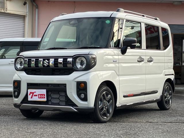 スペーシアギア ハイブリッドＸＺ　ターボ　デュアルセンサーブレーキサポートＩＩ　マルチユースフラップ　両側電動スライドドア　スリムサーキュレーター　ステアリングヒーター（2枚目）