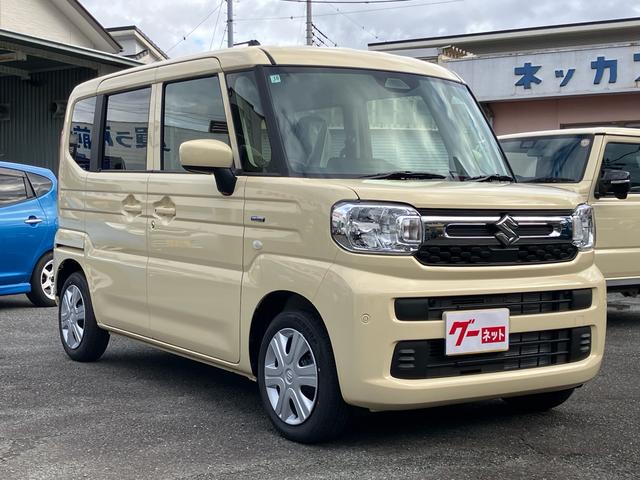 スペーシア ハイブリッドＧ　届出済未使用車　セーフティーサポート　メーカー保証継承　キーレスプッシュスタート　オートエアコン　オートライト（3枚目）