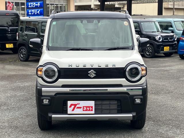 ハスラー タフワイルド 届出済未使用車 ブラックフロントグリル ブラックメタリックホイール ルーフレール 撥水シート セーフティーサポート(2枚目)
