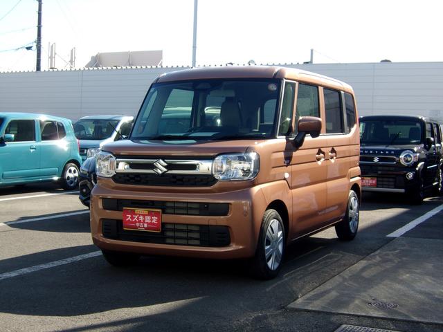 スペーシア ＨＹＢＲＩＤ　Ｘ　衝突被害軽減ブレーキ　キーレスエントリー　キーレスプッシュスタートシステム　パワーウインドー　オートエアコン　衝突安全ボディ　電動格納ドアミラー（2枚目）