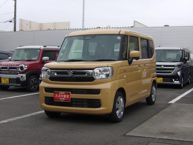 スペーシア HYBRID X 衝突被害軽減ブレーキ キーレスエントリー キーレスプッシュスタートシステム パワーウインドー オートエアコン 衝突安全ボディ 電動格納ドアミラー(2枚目)