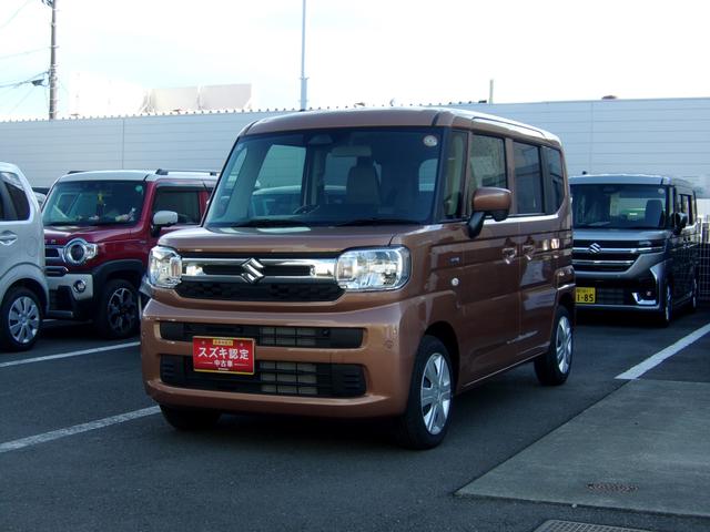 スペーシア HYBRID G 衝突被害軽減ブレーキ キーレスエントリー キーレスプッシュスタートシステム パワーウインドー オートエアコン 衝突安全ボディ 電動格納ドアミラー(2枚目)