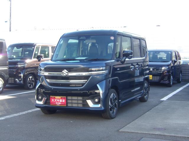 スペーシアカスタム カスタム　ＨＹＢＲＩＤ　ＸＳターボ　衝突被害軽減ブレーキ　キーレスエントリー　キーレスプッシュスタートシステム　パワーウインドー　オートエアコン　衝突安全ボディ　電動格納ドアミラー（2枚目）