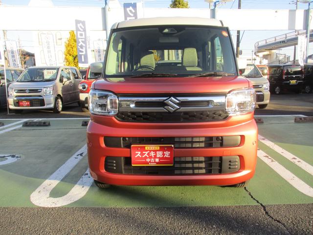 スペーシア HYBRID X 衝突被害軽減ブレーキ オートライト Bluetooth 後席両側パワースライドドア 純正ナビ プッシュスタート シートヒーター オートエアコン スズキセーフティーサポート LEDヘッドランプ アイドリングストップ(2枚目)