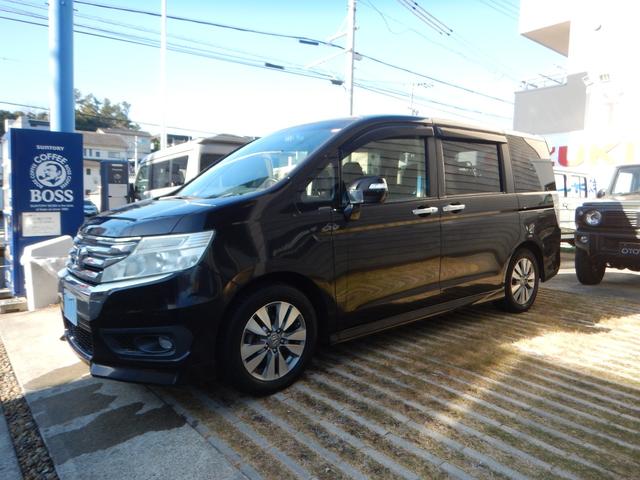 ステップワゴンスパーダ Z 純正8インチナビ フルセグTV バックカメラ ドラレコ前後 ETC 両側電動スライドドア HIDヘッドライト スマートキー クルーズコントロール 禁煙車 ワンオーナー 8人乗り(4枚目)