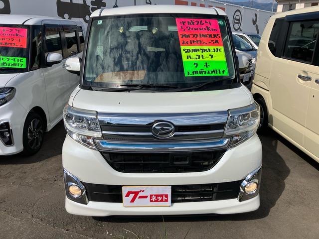 タント カスタムRS スマートセレクションSA ターボ 両側オートスライドドア 8インチSDナビフルセグTV バックモニター キーフリー プッシュスタート 純正エアロ 純正アルミ(3枚目)