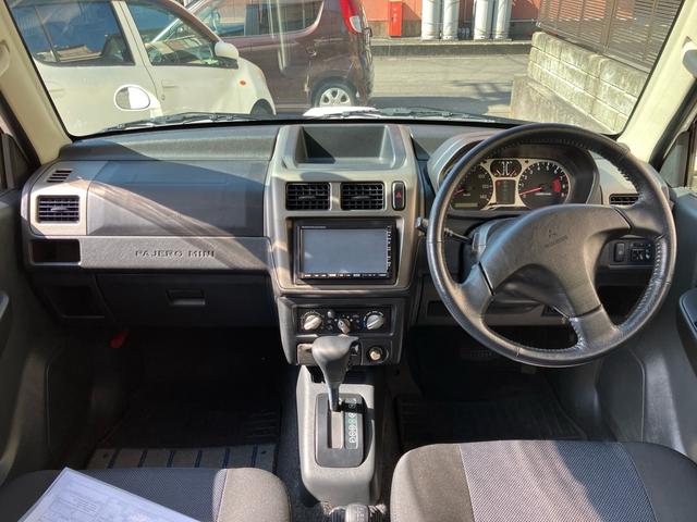 パジェロミニ アクティブフィールドエディション 4WD HDDナビ Rスポイラー 純正アルミホイール 電動格納ミラー キーレスエントリー 背面タイヤカバー 車検9年10月(12枚目)