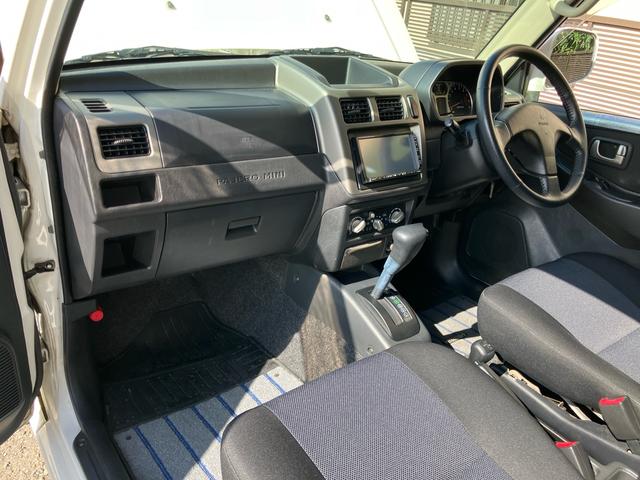 パジェロミニ アクティブフィールドエディション 4WD HDDナビ Rスポイラー 純正アルミホイール 電動格納ミラー キーレスエントリー 背面タイヤカバー 車検9年10月(36枚目)