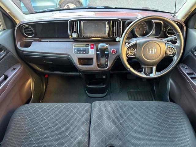 N-ONE プレミアム ツアラー・Lパッケージ ターボ ローダウン(ノーマルサス有り)純正アルミ+スタッドレスタイヤセット有り バックカメラ ナビ TV オートクルーズコントロール オートライト HID スマートキー 電動格納ミラー(2枚目)