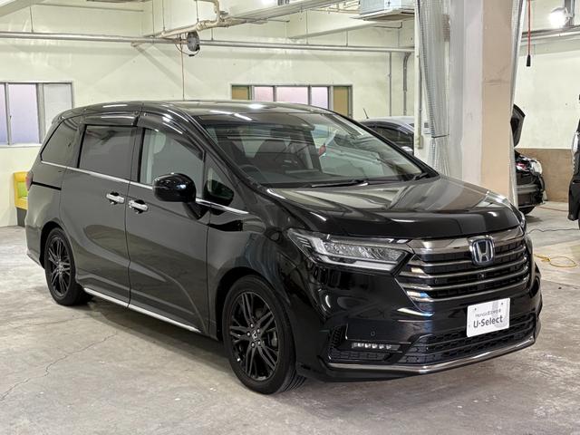 オデッセイハイブリッド e:HEVアブソルート・EX ナビフルセグリアモニターマルチビューカメラETCAWLED 電動Rゲート LEDライト シ-トヒ-タ- 両側PSD パワ-シ-ト 本革シート クルーズコントロール DVD再生機能 3列シート キーレス(6枚目)