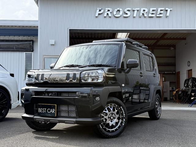 タフト Ｇターボ　ダーククロムベンチャー　パノラマモニター　９”スマホ連動ディスプレイオーディオ　ＴＶ　ＨＤＭＩ　ブルートゥース　レーダークルーズ　ダークメッキ　本革巻ステアリング　１５ＡＷ／ホワイトレター　純正フードラック＆エアロベース（73枚目）