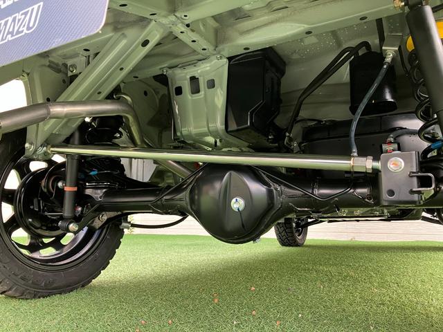 エブリイ ジョインターボ　４０ｍｍリフトアップ車　ブッシュバー　スキッドプレート　ＩＰＦフォグランプ　オープンカントリー　ブレーキホース延長ステー　ＲＳＲラテラルロッド　前後オリジナルショートバンパー　マフラーカッター（13枚目）