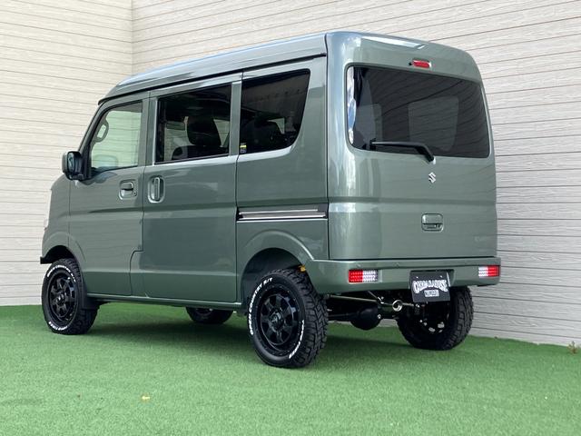 エブリイ ジョインターボ　４０ｍｍリフトアップ車　ブッシュバー　スキッドプレート　ＩＰＦフォグランプ　オープンカントリー　ブレーキホース延長ステー　ＲＳＲラテラルロッド　前後オリジナルショートバンパー　マフラーカッター（15枚目）