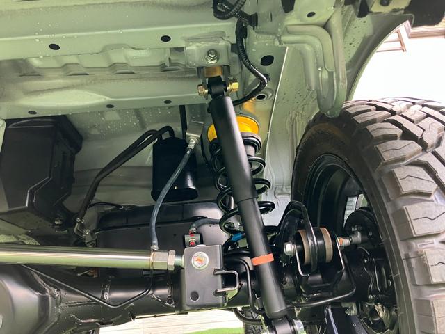エブリイ ジョインターボ　４０ｍｍリフトアップ車　ブッシュバー　スキッドプレート　ＩＰＦフォグランプ　オープンカントリー　ブレーキホース延長ステー　ＲＳＲラテラルロッド　前後オリジナルショートバンパー　マフラーカッター（31枚目）