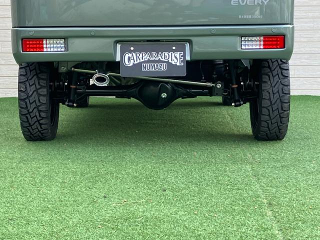 エブリイ ジョインターボ　４０ｍｍリフトアップ車　ブッシュバー　スキッドプレート　ＩＰＦフォグランプ　オープンカントリー　ブレーキホース延長ステー　ＲＳＲラテラルロッド　前後オリジナルショートバンパー　マフラーカッター（50枚目）