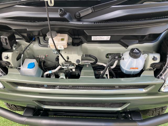 エブリイ ジョインターボ　４０ｍｍリフトアップ車　ブッシュバー　スキッドプレート　ＩＰＦフォグランプ　オープンカントリー　ブレーキホース延長ステー　ＲＳＲラテラルロッド　前後オリジナルショートバンパー　マフラーカッター（65枚目）