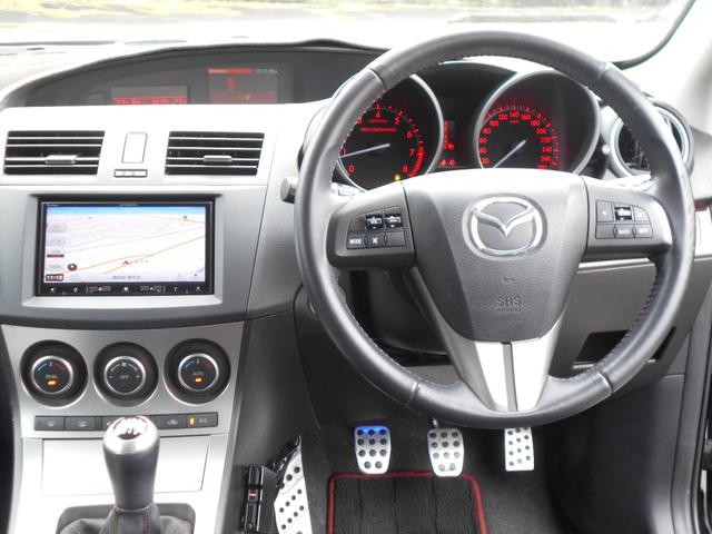 マツダスピードアクセラ ベースグレード 6速マニュアル 検8年8月 社外ナビフルセグTVバックカメラ ハーフレザーシート 18インチアルミ ETC(13枚目)