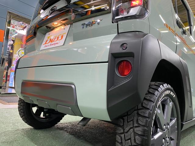 タフト Ｇターボ　ダーククロムベンチャー　ワンオーナー　禁煙車　ＤＡＭＤフェイスチェンジ　ゴツゴツタイヤ　ナビＴＶフルセグ　パノラマカメラ　オートクルーズコントロール　クリアランスソナー　ＬＥＤオートライト　ＢＯＳＳデザインフロアーマット（72枚目）