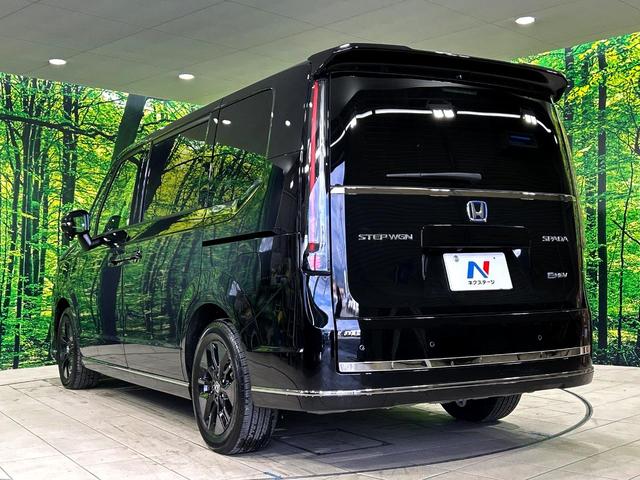 ステップワゴン e:HEVスパーダ 両側電動ドア SDナビ フロント・バックカメラ 衝突被害軽減システム 電動リアゲート レザーシート ドラレコ コーナーセンサー スマートキー LEDヘッド ビルトインETC 純正16インチアルミ(27枚目)