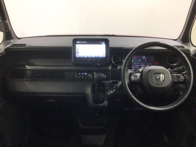Ｎ－ＢＯＸカスタム コーディネートスタイル　Ｈ　ＳＥＮＳＩＮＧ　新車保証　試乗車　ワンオーナー　ナビＶＸＭ－２４５ＺＦＥｉ　ＴＶ　Ｒカメラ　ＢＴオ－ディオ　シ－トヒ－タ－　ＥＴＣ　ＬＥＤライト　両側電動ドア　ＶＳＡ　クルコン　アルミ　スペアキ－（9枚目）