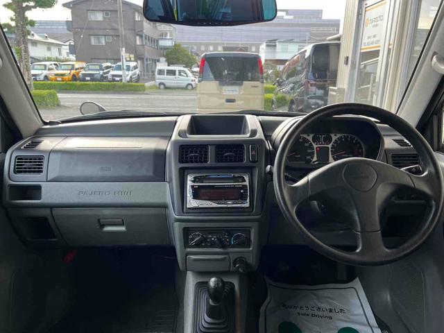 パジェロミニ XR 4WD フロア5速MT ルーフレール リアスポイラー フロントフォグランプ キーレスエントリー ミラー型ドライブレコーダー バックカメラ 電動格納ミラー 純正アルミホイール 衝突安全ボディ(2枚目)