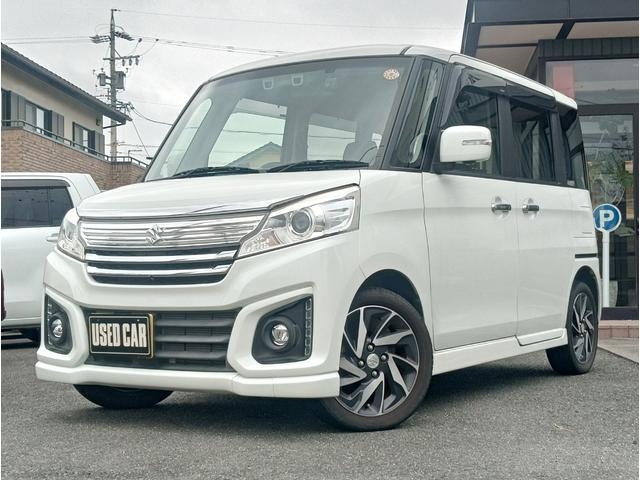 スペーシアカスタム XSターボ 保証付き/純正TVナビ/バックカメラ/ターボ車/プッシュスタート/インテリキー/ステアリングリモコンスイッチ/HIDヘッドライト/(2枚目)