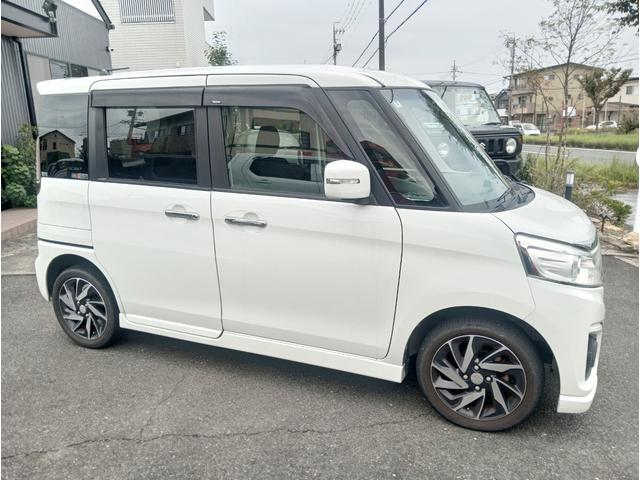 スペーシアカスタム XSターボ 保証付き/純正TVナビ/バックカメラ/ターボ車/プッシュスタート/インテリキー/ステアリングリモコンスイッチ/HIDヘッドライト/(4枚目)