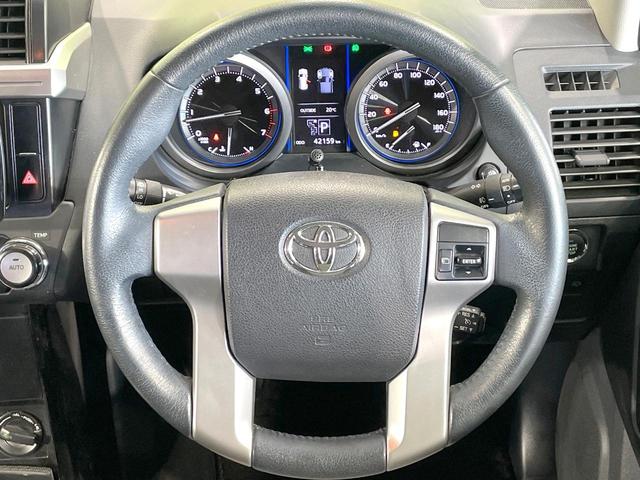ランドクルーザープラド TX アルジェントクロス 4WD 9型ナビ バックカメラ 禁煙車 スマートキー LEDヘッド ETC クルーズコントロール オートライト デュアルエアコン 純正17インチアルミ Bluetooth CD DVD再生(11枚目)