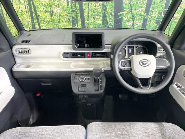 ムーヴキャンバス ストライプスG 届出済未使用車 スマートアシスト クリアランスソナー オートマチックハイビーム 両側電動ドア シートヒーター LEDヘッドライト アイドリングストップ スマートキー 2トーン(2枚目)