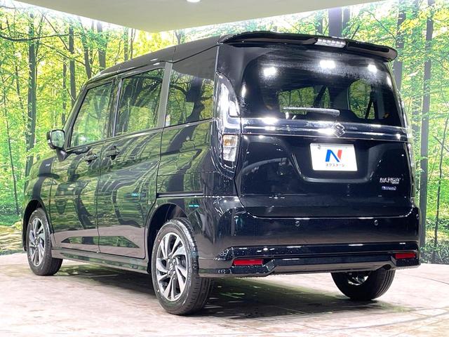ソリオバンディット ハイブリッドＭＶ　登録済未使用車　純正９型ナビ　両側電動スライドドア　全周囲カメラ　衝突軽減　コーナーセンサー　スマートキー　ＬＥＤヘッド　純正１５インチアルミ　オートハイビーム　車線逸脱警報　オートライト（17枚目）