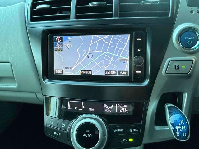 プリウスアルファ Ｇ　ＥＴＣ　バックカメラ　ナビ　クリアランスソナー　オートクルーズコントロール　アルミホイール　オートライト　ヘッドライトウォッシャー　後席モニター　スマートキー　３列シート　ＣＶＴ　盗難防止システム（4枚目）