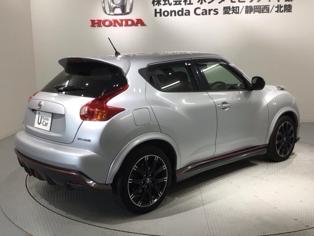 ジューク ニスモ　１年保証　ワンオーナー　ナビ　Ｒカメラ　ＤＶＤ　ドラレコ　ＥＴＣ　ＨＩＤ　横滑り防止　アルミ　スマ－トキ－　スペアキ－　盗難防止装置　整備記録簿　ドアバイザ－　Ｗエアバッグ　ＡＡＣ　バックモニター（50枚目）