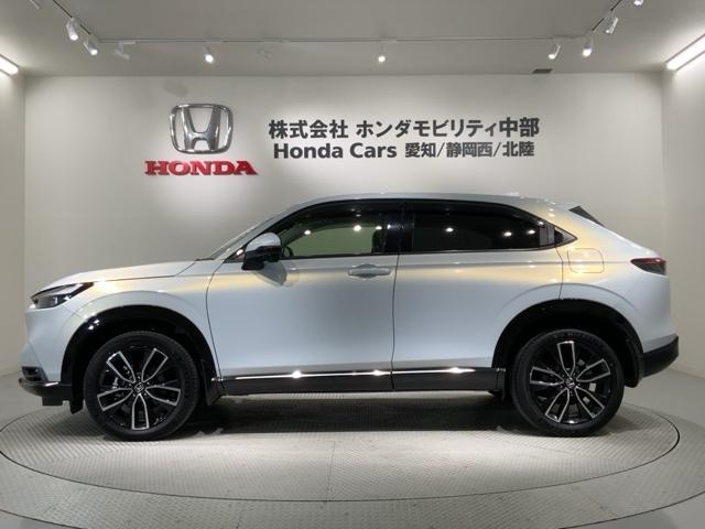 ヴェゼル ｅ：ＨＥＶＺ　Ｈ　ＳＥＮＳＩＮＧ　最長５年保証　ワンオーナー　ナビＶＸＵ－２１５ＶＺｉ　ＴＶ　Ｒカメラ　ＣＤ録音　ＢＴオ－ディオ　ＤＶＤ　ドラレコ　ＥＴＣ　ＬＥＤライト　横滑り防止　シ－トヒ－タ－　クルコン　アルミ（47枚目）