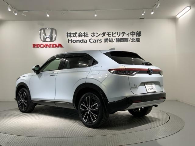 ヴェゼル ｅ：ＨＥＶＺ　Ｈ　ＳＥＮＳＩＮＧ　最長５年保証　ワンオーナー　ナビＶＸＵ－２１５ＶＺｉ　ＴＶ　Ｒカメラ　ＣＤ録音　ＢＴオ－ディオ　ＤＶＤ　ドラレコ　ＥＴＣ　ＬＥＤライト　横滑り防止　シ－トヒ－タ－　クルコン　アルミ（48枚目）