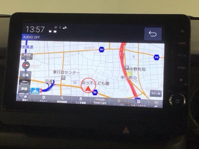 Ｎ－ＢＯＸジョイ ターボ　ＨＳＥＮＳＩＮＧ　２トーン　新車保証　試乗車　ワンオ－ナ－　ナビＬＸＵ－２４２ＮＢＩ　ＴＶ　Ｒカメラ　ＣＤ録音　ＢＴオーディオ　ＤＶＤ　シ－トヒ－タ－　ＥＴＣ　ＬＥＤライト　ＶＳＡ　両側電動ドア（6枚目）